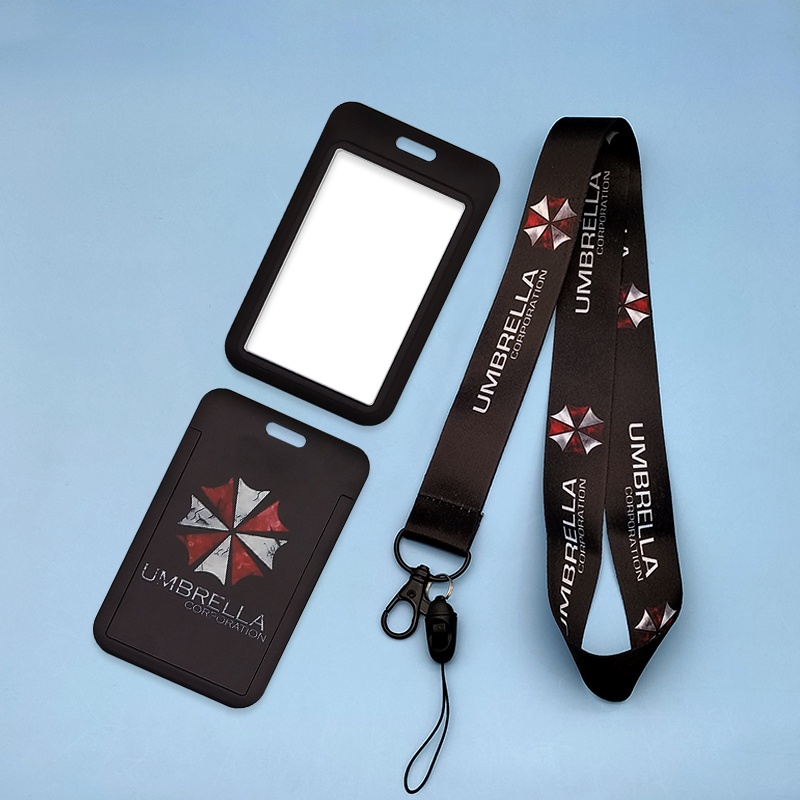 Resident-Evil Card Holder Neck Lanyard Vertical & Horizontal Styles ID Badge Card Protector For Phone Ring Keychain Sling