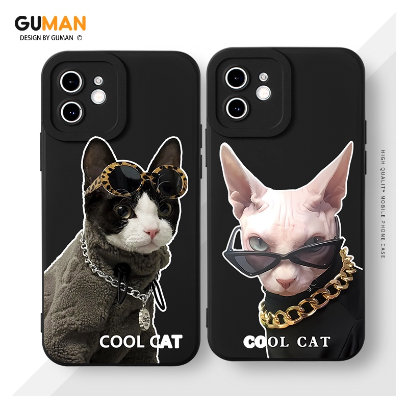 Ốp lưng GUMAN mềm chống bẩn thường trơn cặp đôi dễ thương đẹp độc lạ hình mèo chó Cho iPhone 17 16 1