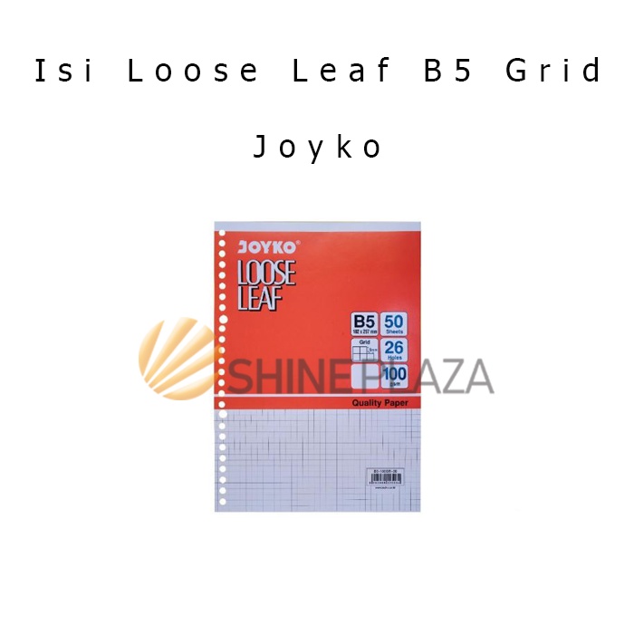 Joyko B5 26 Lỗ Hộp Đựng Lá Rời - 50 Tờ Giấy Dính Lưới B5 Nạp Lại
