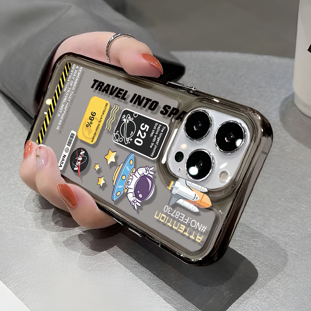 Ốp Điện Thoại Trong Suốt Hình NASA Cho iphone 14 pro max 11 13 12 7 8 Plus X XR XSMax