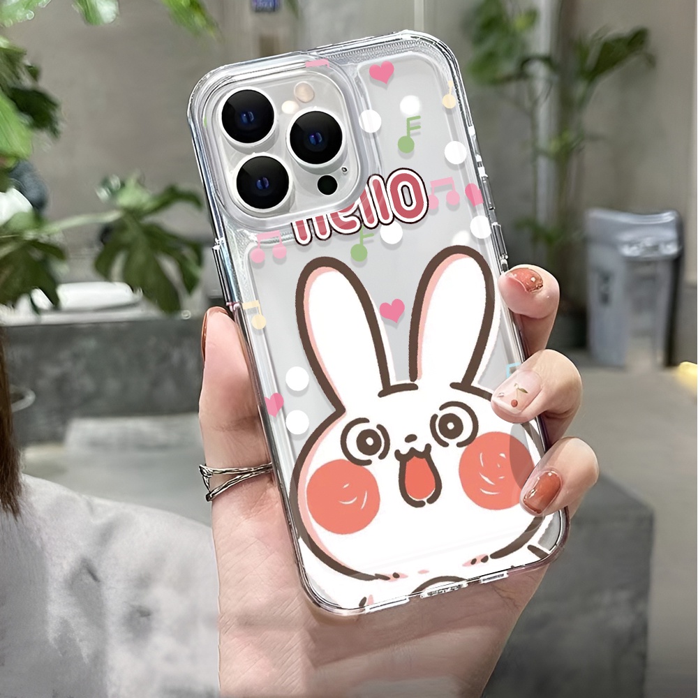 Ốp Điện Thoại Trong Suốt Hình Thỏ Hello Kitty Cho iphone 14 pro max 11 13 12 7 8 Plus X XR XSMax