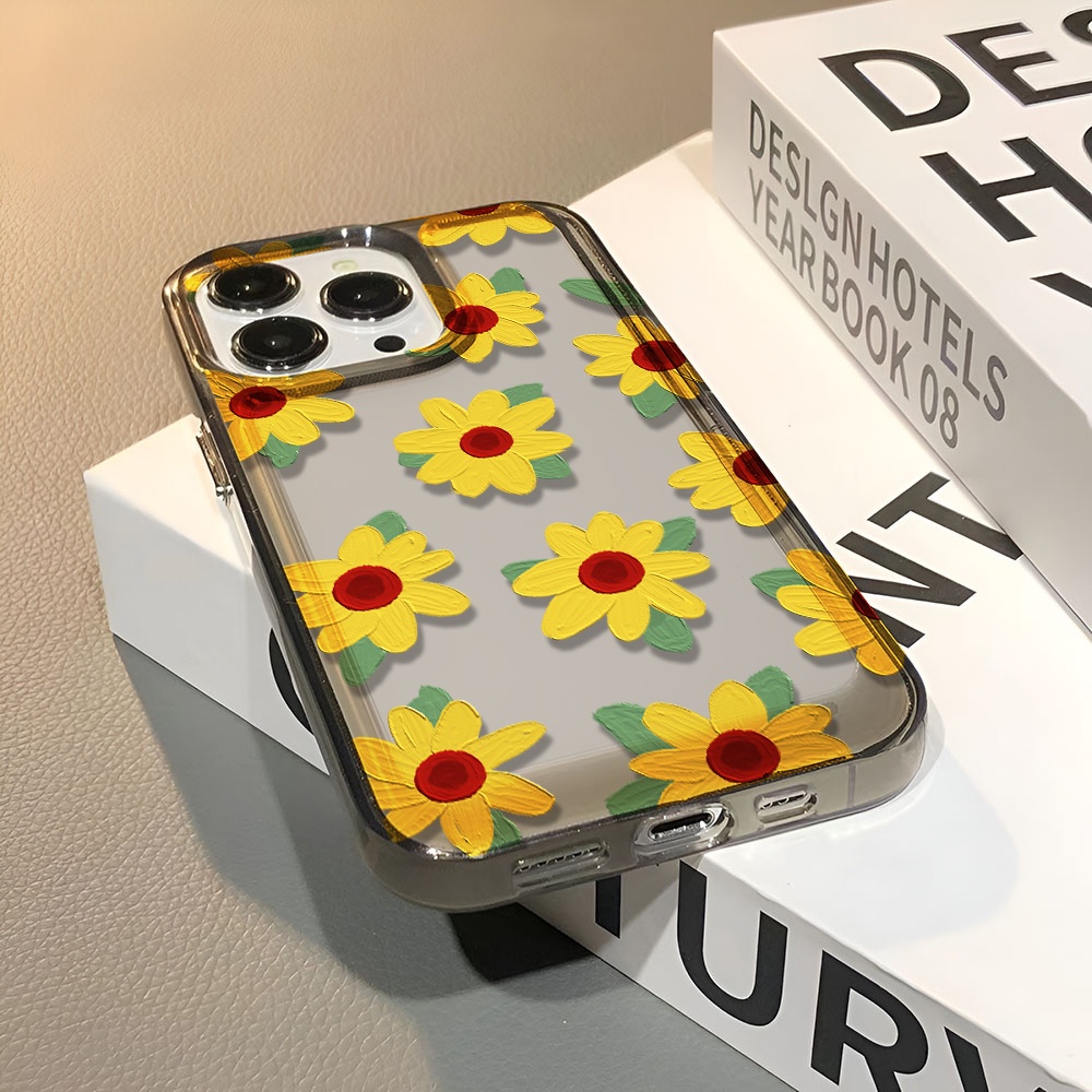Ốp Điện Thoại Trong Suốt Hình Hoa Hướng Dương Cho iphone 14 pro max 11 13 12 7 8 Plus X XR XSMax
