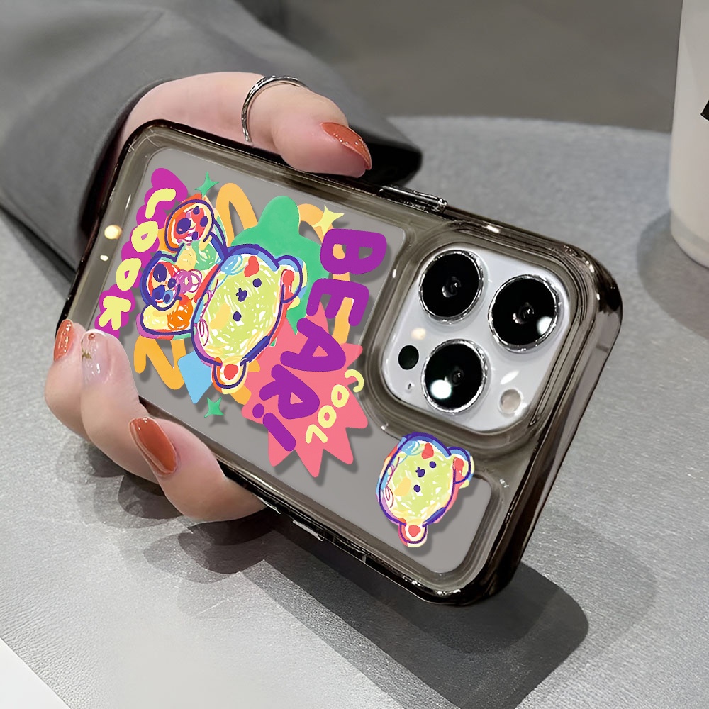Ốp Điện Thoại Trong Suốt In Hình Gấu Hoạt Hình Dễ Thương Cho iphone 14 pro max 11 13 12 7 8 Plus X XR XSMax