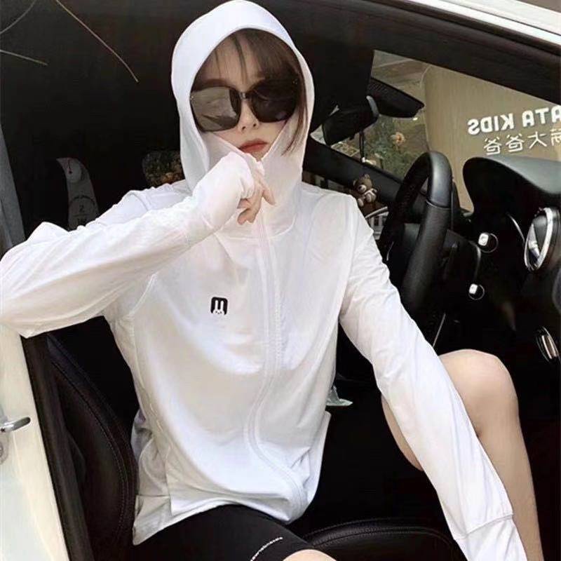 Áo Khoác Chống Nắng Dáng Rộng Bằng Lụa Lạnh Có Mũ Trùm Chống Tia Cực Tím Phong Cách | BigBuy360 - bigbuy360.vn