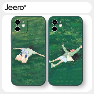 Ốp lưng JEERO mềm cặp đôi dễ thương đẹp độc lạ Cho iPhone 15 14 13 12 11 Pro Max SE 2020 X XR XS 8 7 ip 6S 6 Plus kute HFF2831
