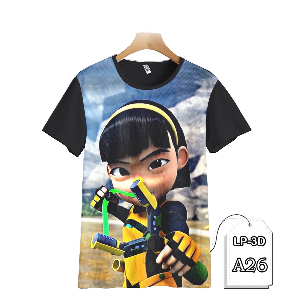 Ejen Ali ALICIA Áo Sơ Mi 3D Hoạt Hình Trẻ Em Phim Hoạt Hình Áo Sơ Mi LP3D-A26
