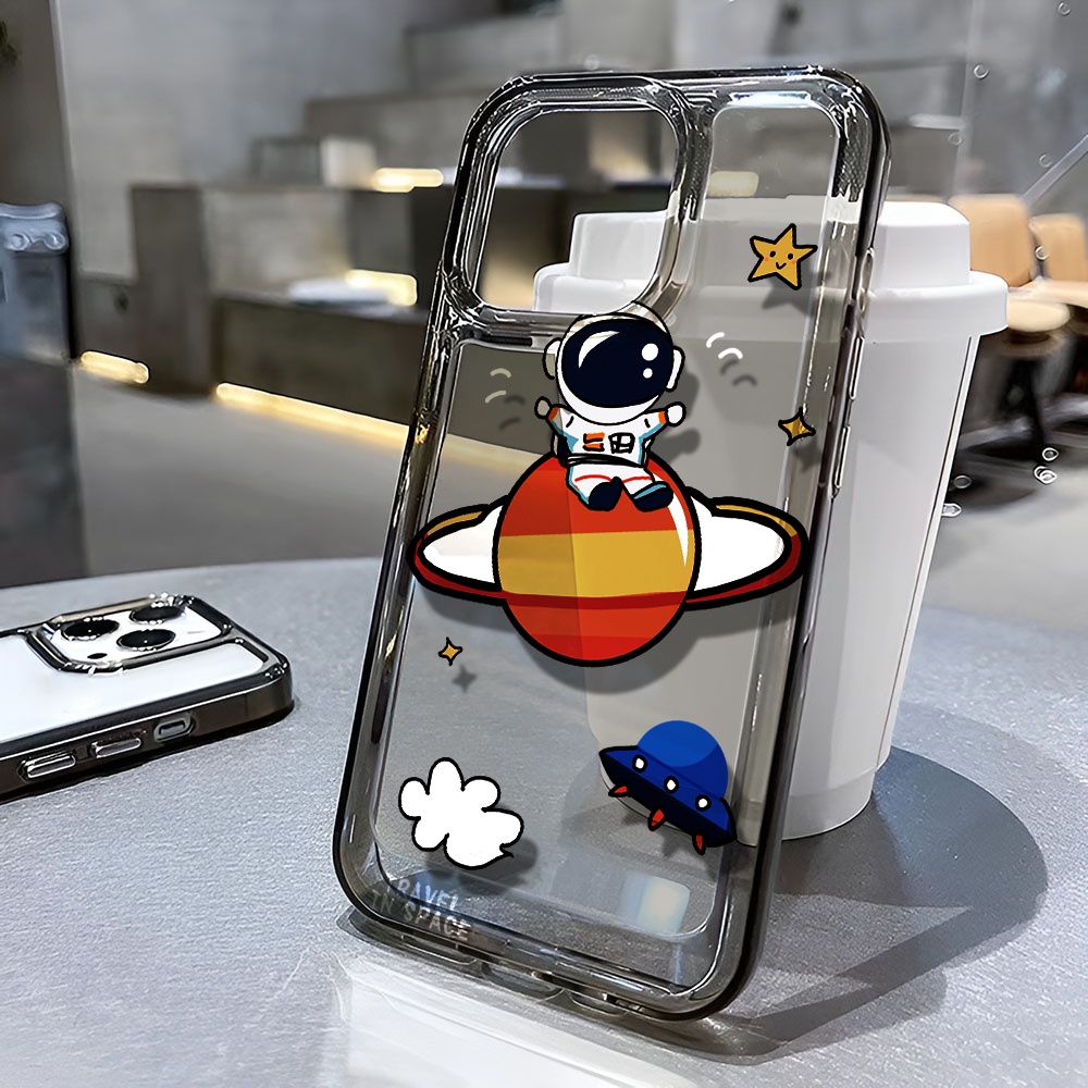 Ốp Điện Thoại Trong Suốt Hình Phi Hành Gia Cho iphone 14 pro max 11 13 12 7 8 Plus X XR XSMax