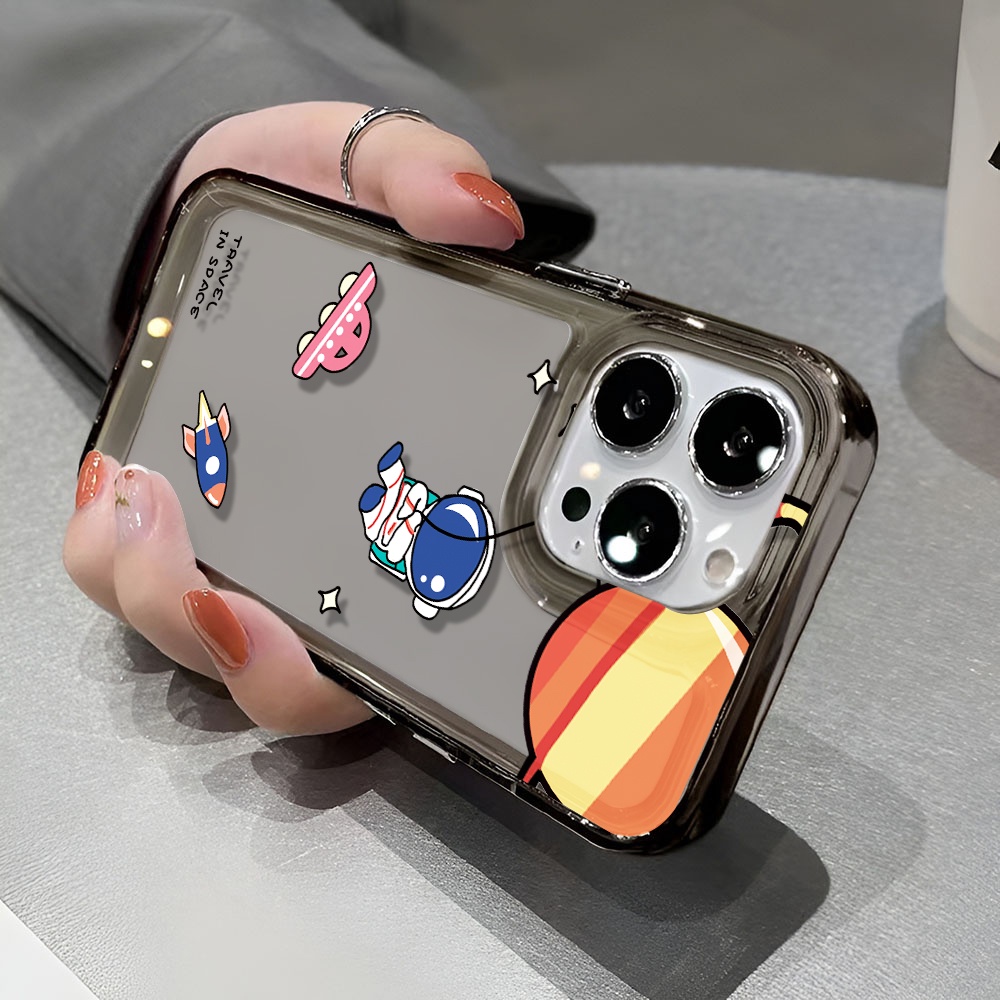 Ốp Điện Thoại Trong Suốt In Hình Phi Hành Gia Hoạt Hình Cho iphone 14 pro max 11 13 12 7 8 Plus X XR XSMax