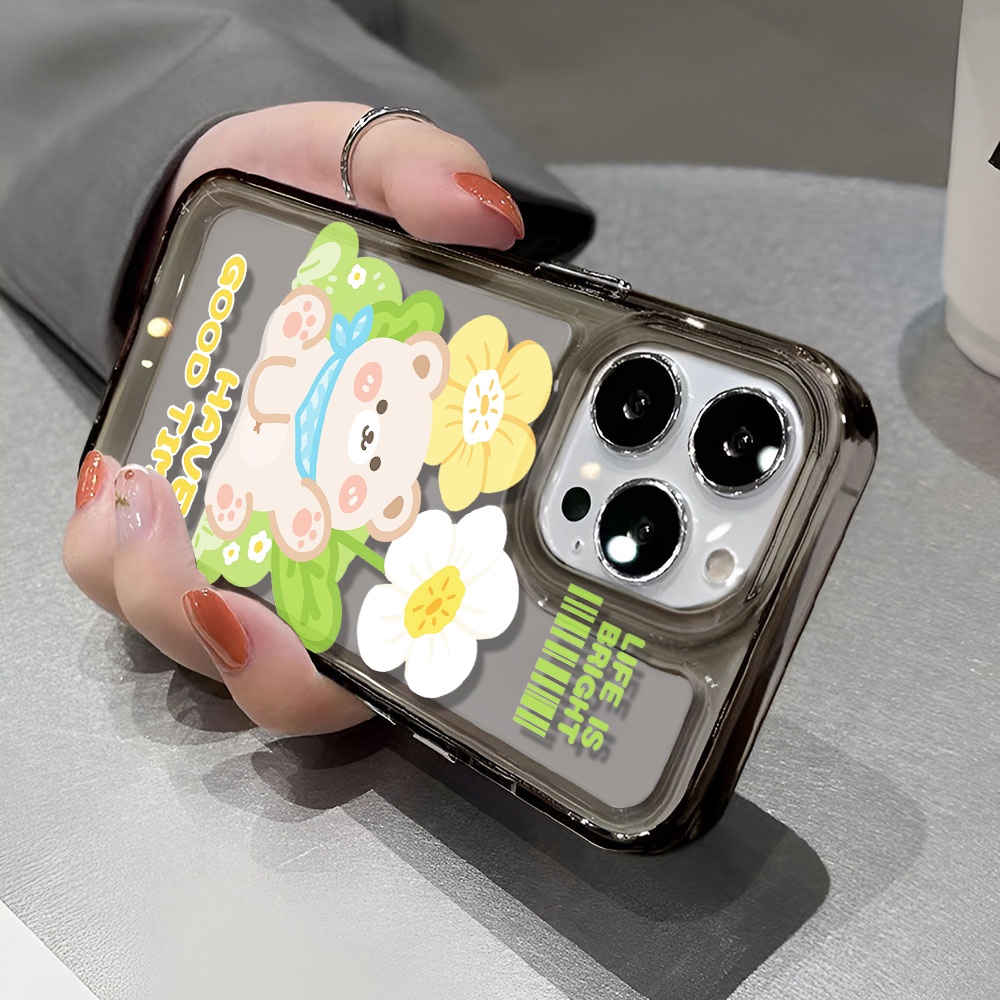 Ốp Điện Thoại Trong Suốt In Hình Gấu Hoạt Hình Cho iphone 14 pro max 11 13 12 7 8 Plus X XR XSMax