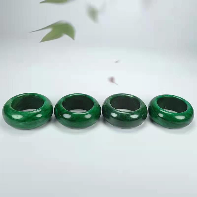 Guizhou Cuigan Qingtielongsheng Nhẫn Ngọc Bích Tự Nhiên Màu Sắc Cho Nam