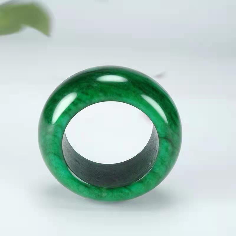 Guizhou Cuigan Qingtielongsheng Nhẫn Ngọc Bích Tự Nhiên Màu Sắc Cho Nam