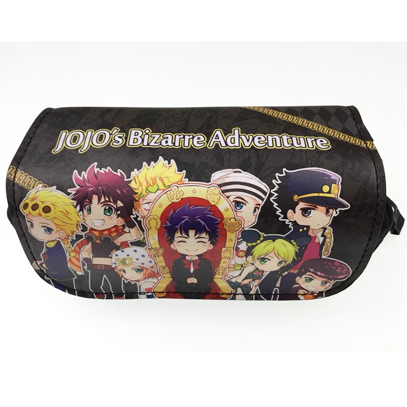 Túi Da Đựng Bút Hai Lớp Cỡ Lớn In Họa Tiết Anime Jojo 'S Bizarre Adventure