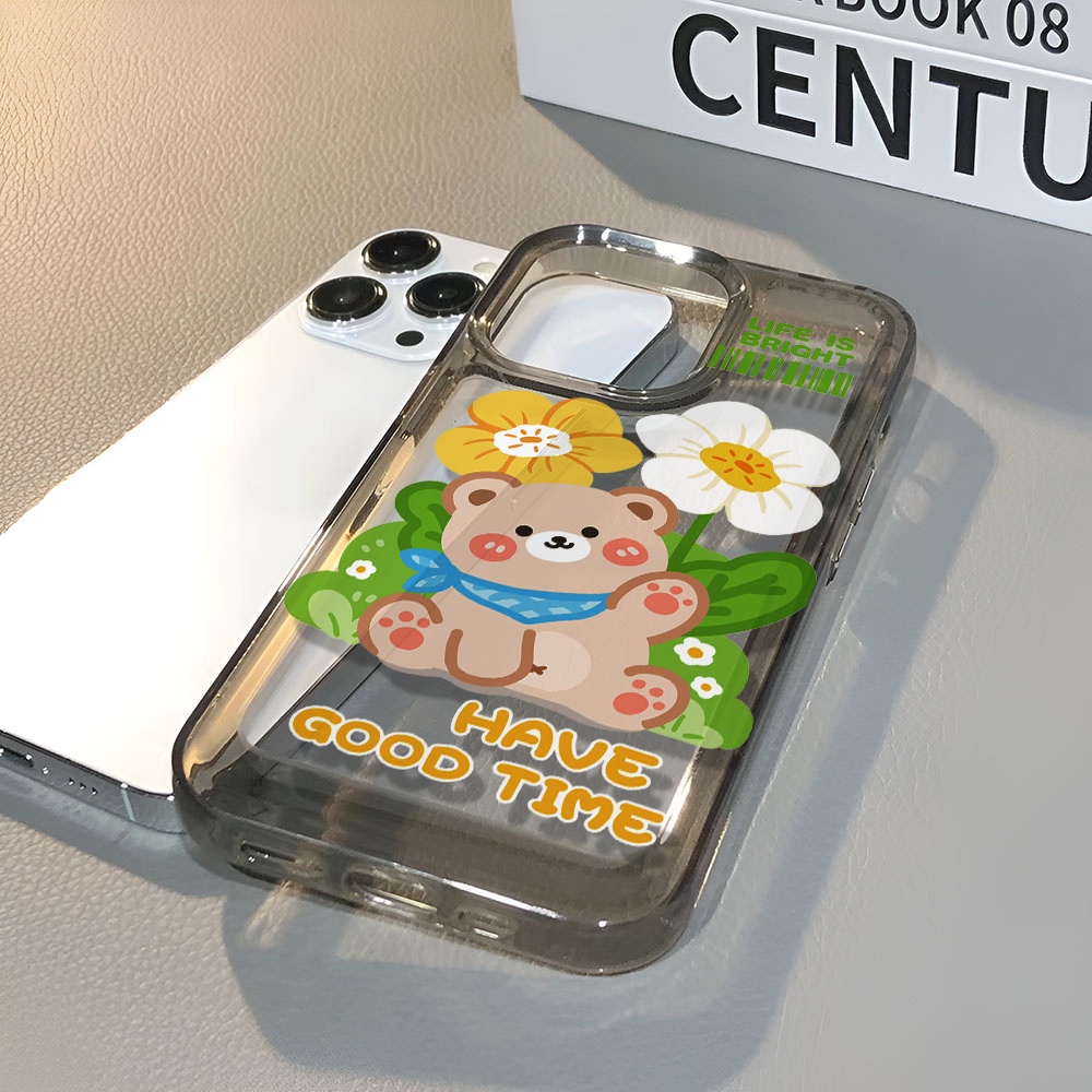 Ốp Điện Thoại Trong Suốt In Hình Gấu Hoạt Hình Cho iphone 14 pro max 11 13 12 7 8 Plus X XR XSMax