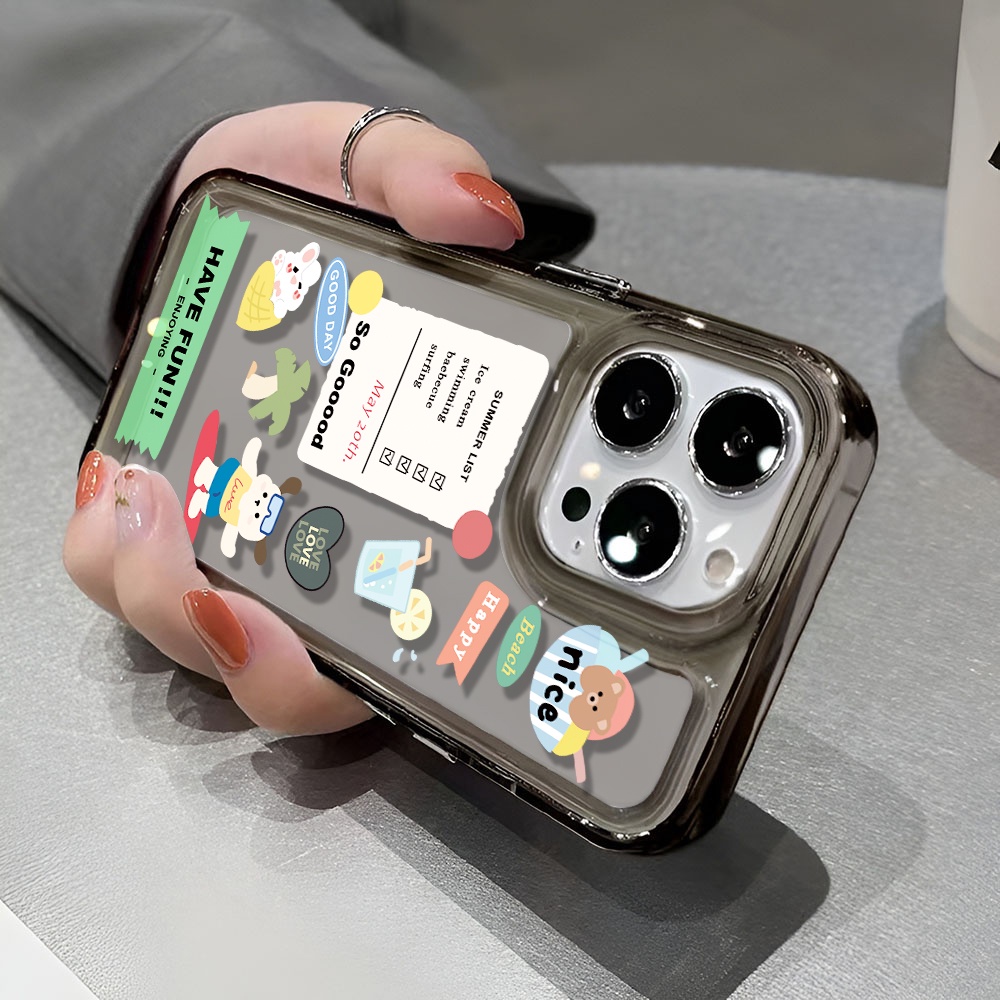 Ốp Điện Thoại Trong Suốt In Hình Gấu Hoạt Hình Cho iphone 14 pro max 11 13 12 7 8 Plus X XR XSMax