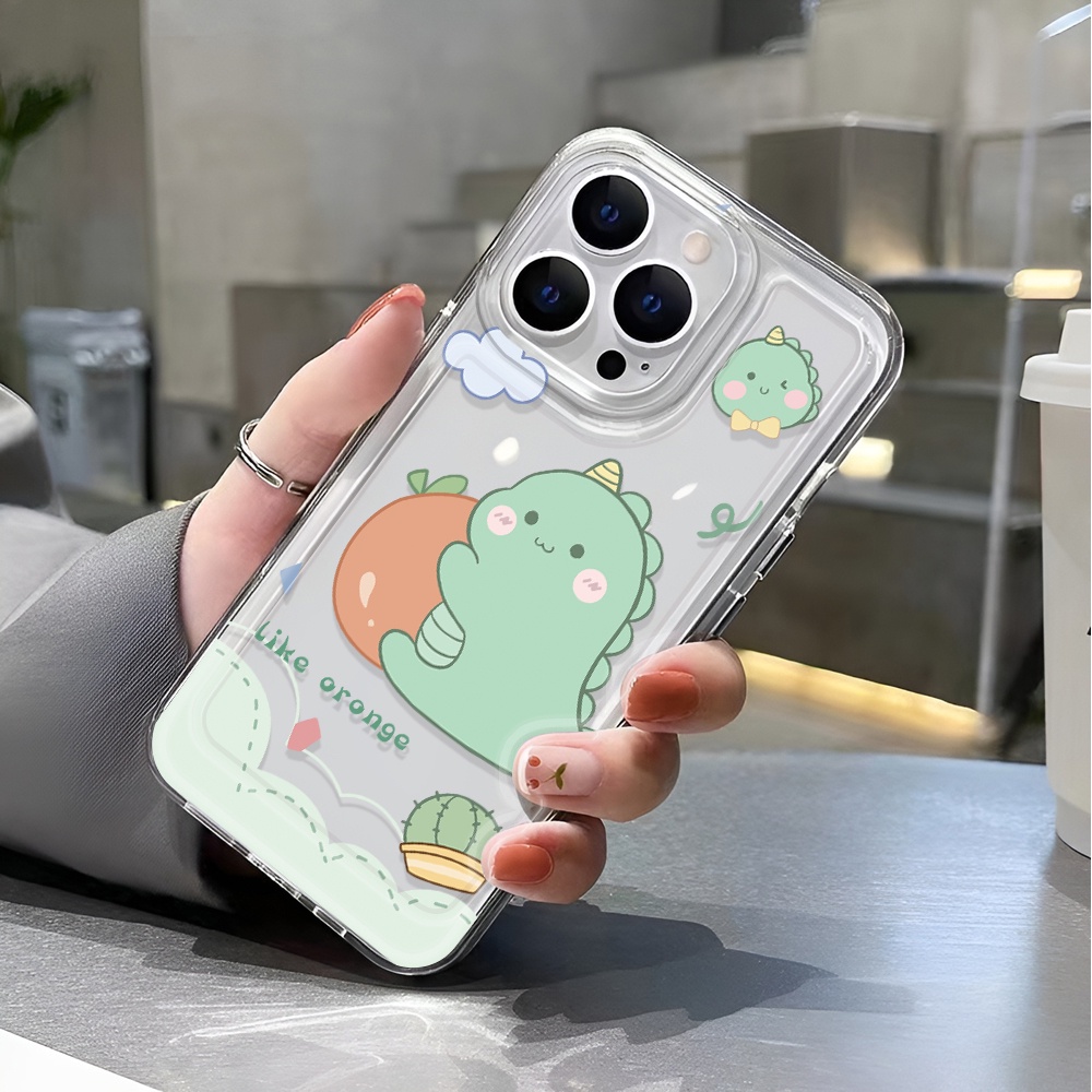 Ốp Điện Thoại Trong Suốt Hình Khủng Long Cho iphone 14 pro max 11 13 12 7 8 Plus X XR XSMax