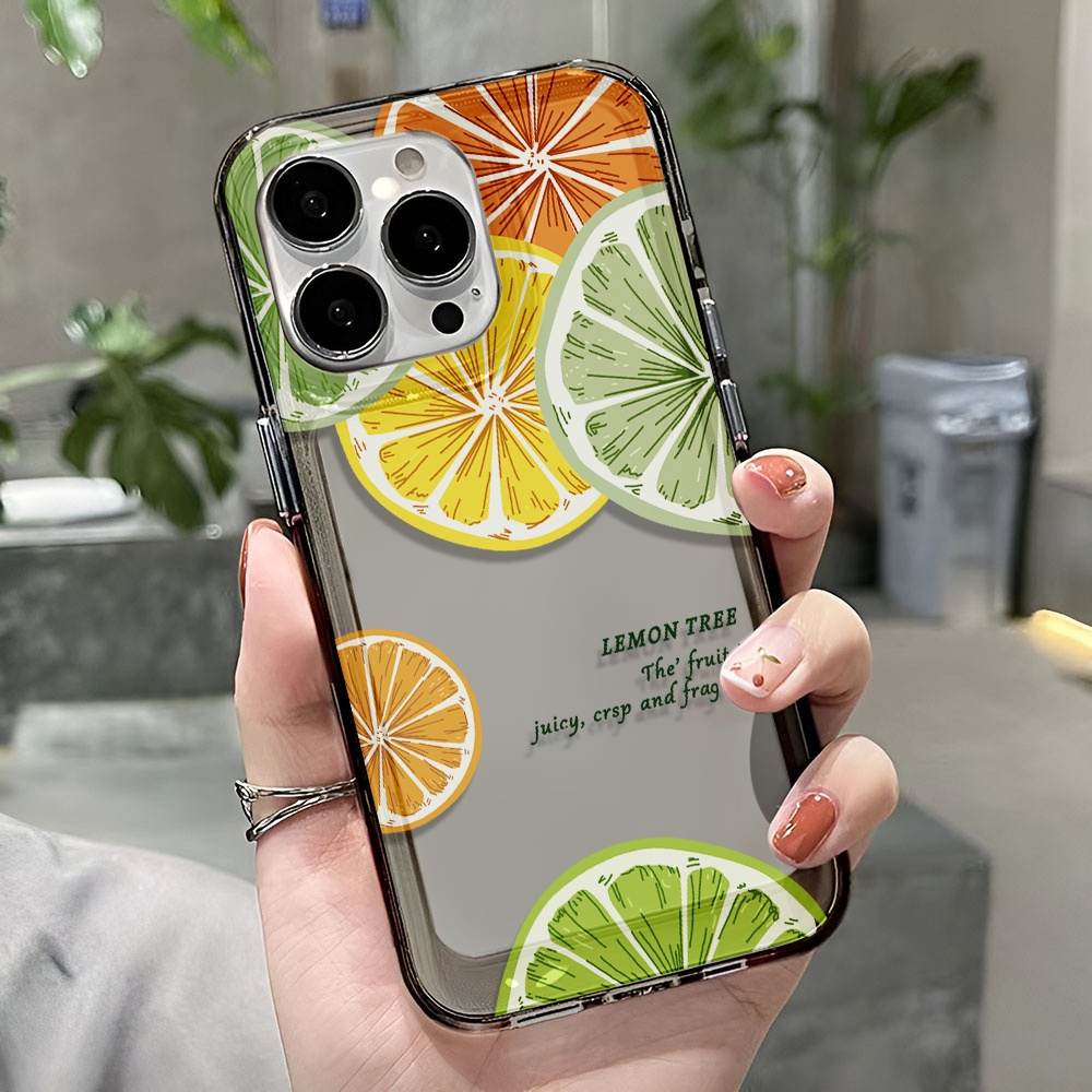 Ốp Điện Thoại Trong Suốt In Hình Quả Cam / Chanh Thời Trang Cho iphone 14 pro max 11 13 12 7 8 Plus X XR XSMax