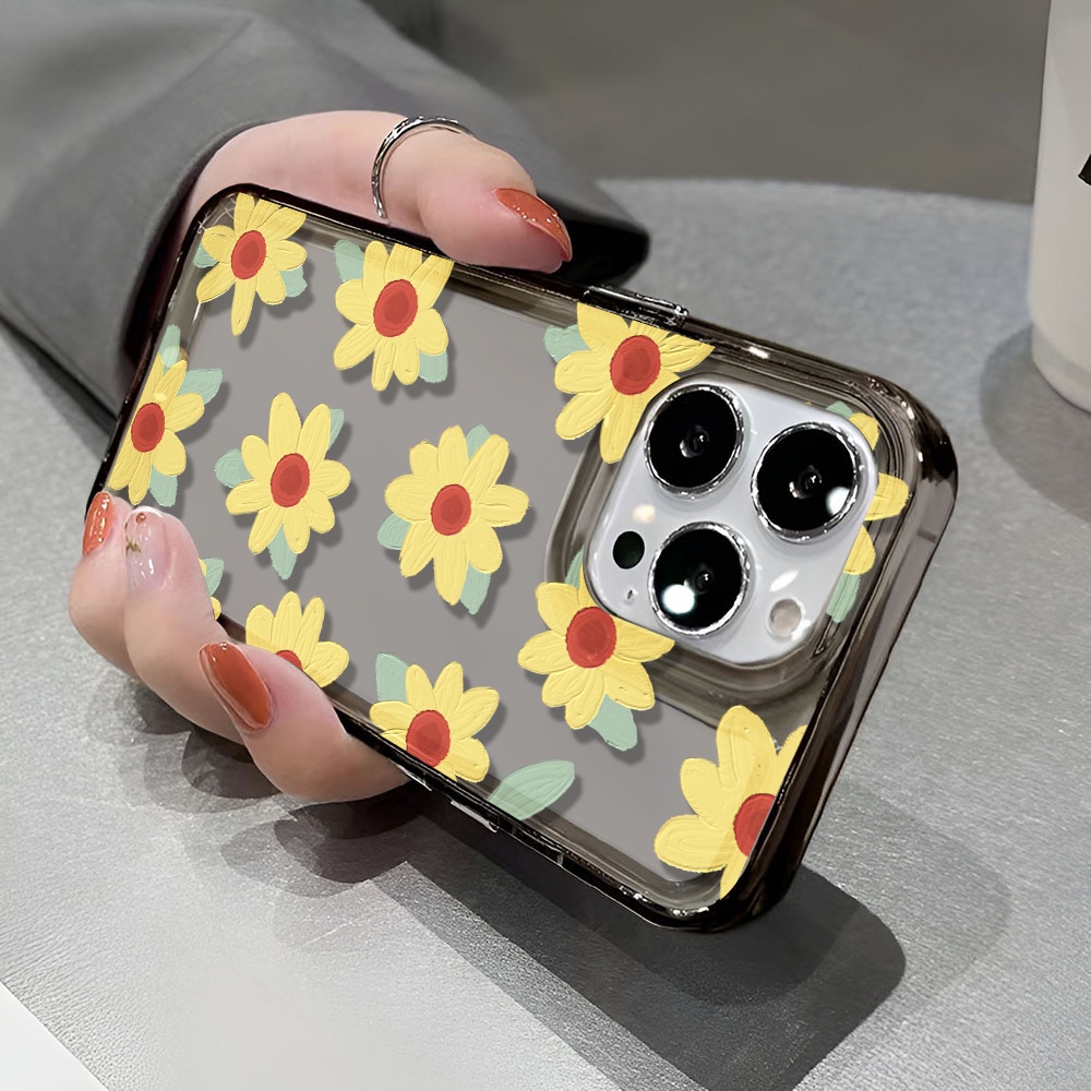 Ốp Điện Thoại Trong Suốt Hình Hoa Hướng Dương Cho iphone 14 pro max 11 13 12 7 8 Plus X XR XSMax