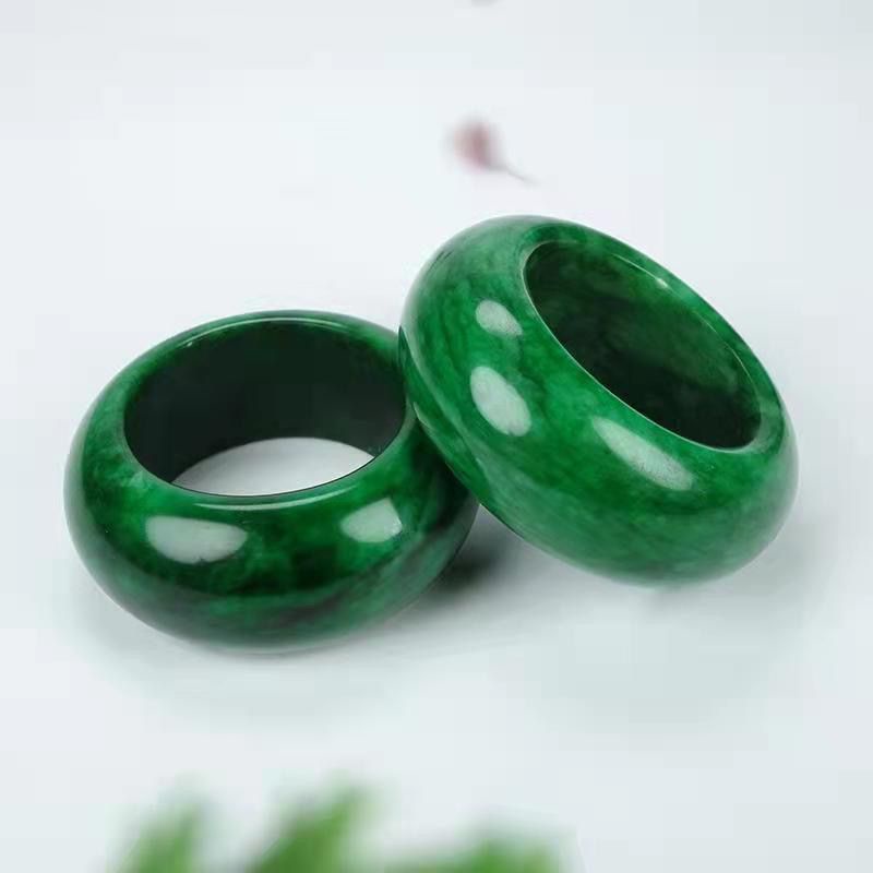 Guizhou Cuigan Qingtielongsheng Nhẫn Ngọc Bích Tự Nhiên Màu Sắc Cho Nam