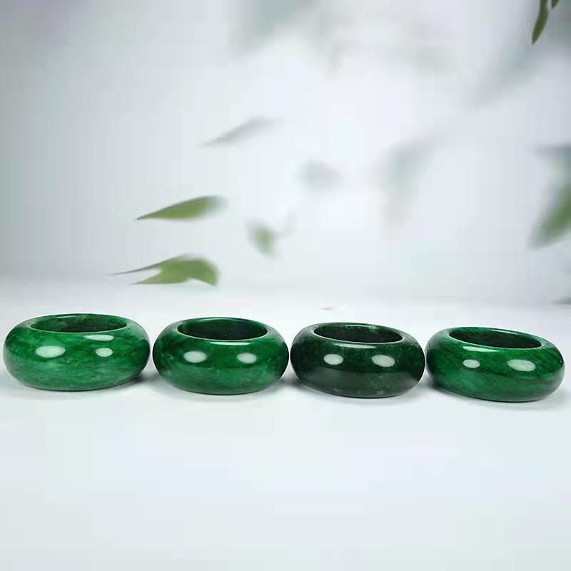 Guizhou Cuigan Qingtielongsheng Nhẫn Ngọc Bích Tự Nhiên Màu Sắc Cho Nam