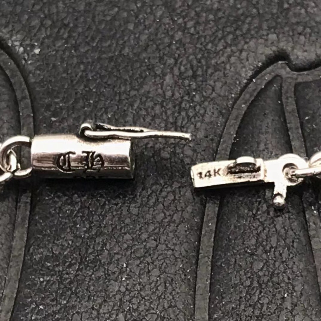 Chrome HEARTS Vòng Tay Mạ BạC 925 HìNh TráI Tim Sang TrọNg