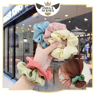 Dây Buộc Tóc Scrunchies Mặt Vòng Tròn Lớn Mã 1 Kiểu Hàn Quốc