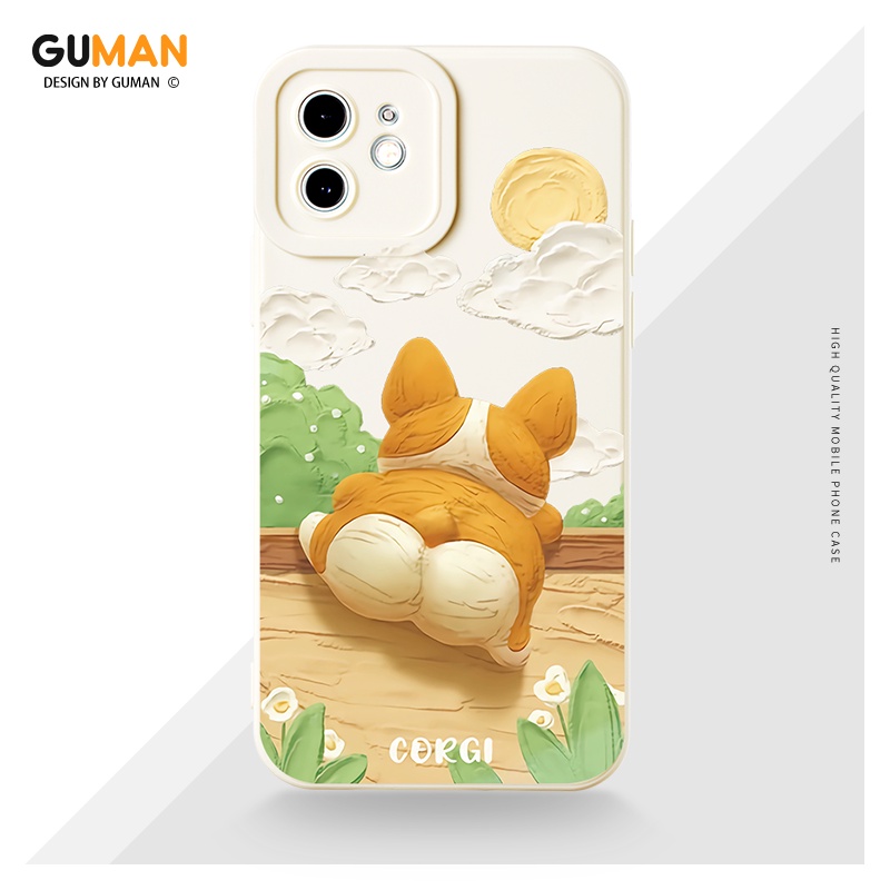 Ốp lưng GUMAN mềm thường trơn cặp đôi dễ thương đẹp độc lạ hình Cho iPhone 17 16 15 14 13 12 11 Pro 