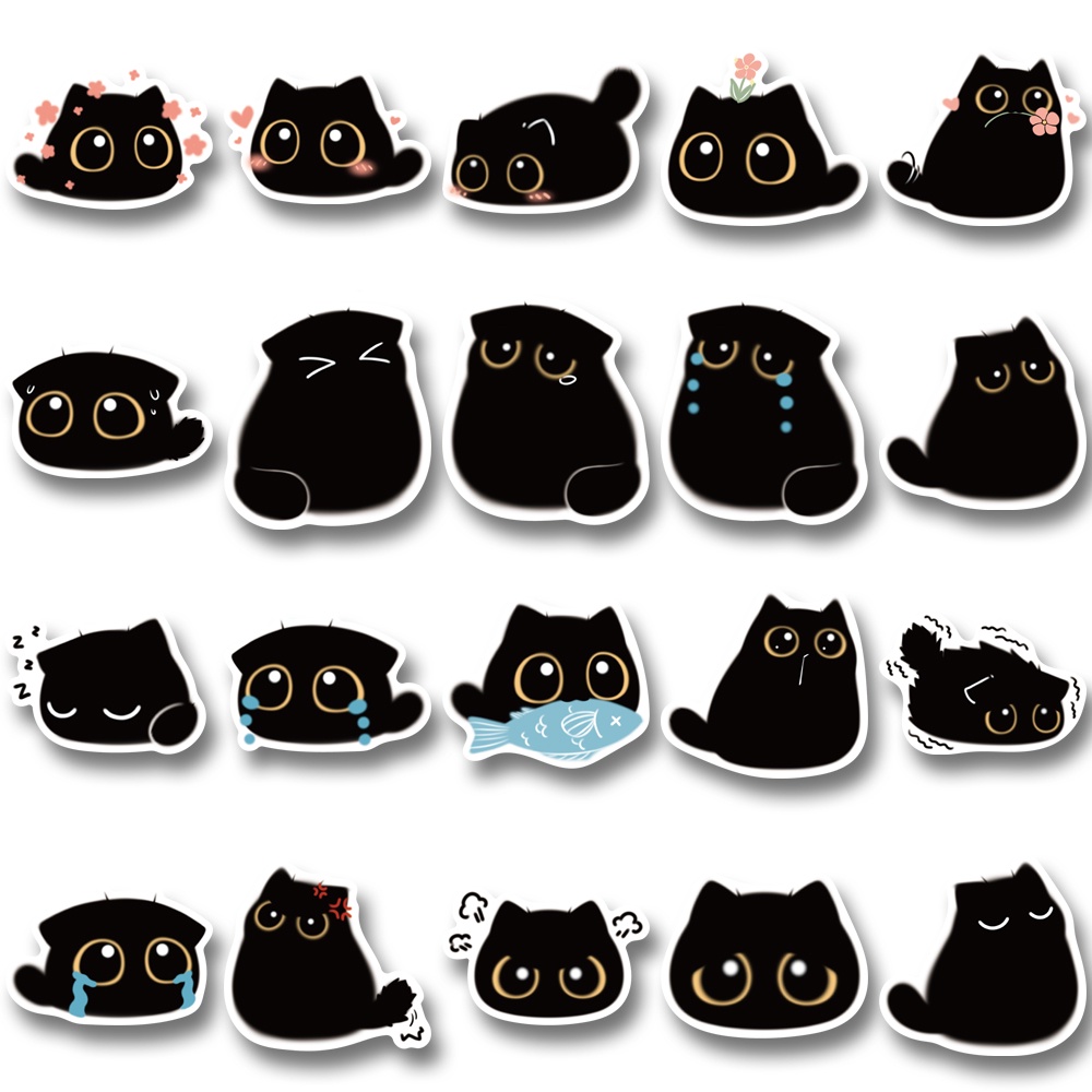 Bộ 40 Miếng Dán Chống Thấm Nước Họa Tiết Hoạt Hình Trang Trí Điện Thoại / Máy Tính