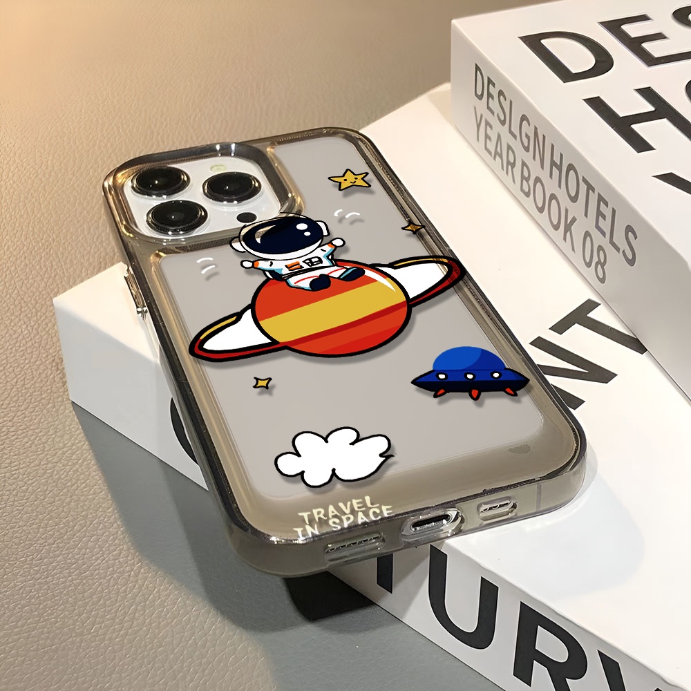 Ốp Điện Thoại Trong Suốt Hình Phi Hành Gia Cho iphone 14 pro max 11 13 12 7 8 Plus X XR XSMax
