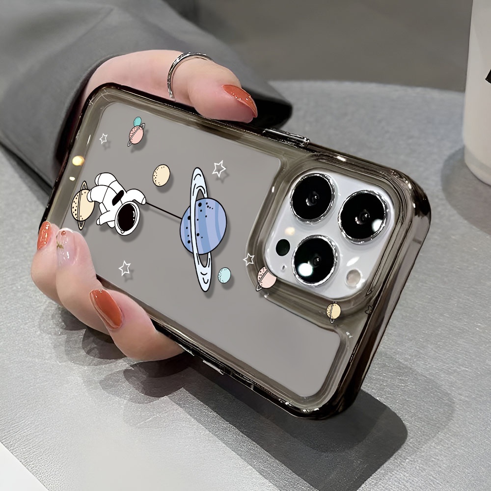 Ốp Điện Thoại Trong Suốt Hình Phi Hành Gia Không Gian Cho iphone 14 pro max 11 13 12 7 8 Plus X XR XSMax