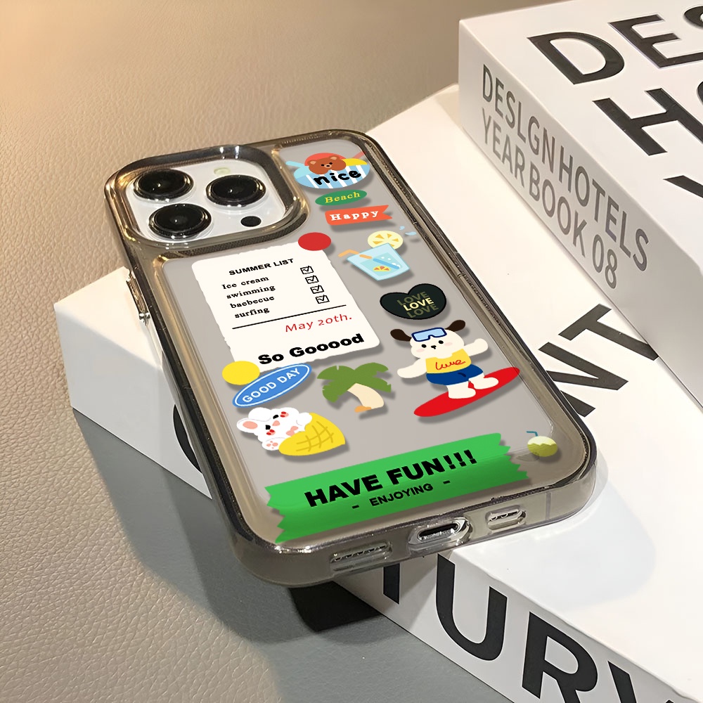 Ốp Điện Thoại Trong Suốt In Hình Gấu Hoạt Hình Cho iphone 14 pro max 11 13 12 7 8 Plus X XR XSMax