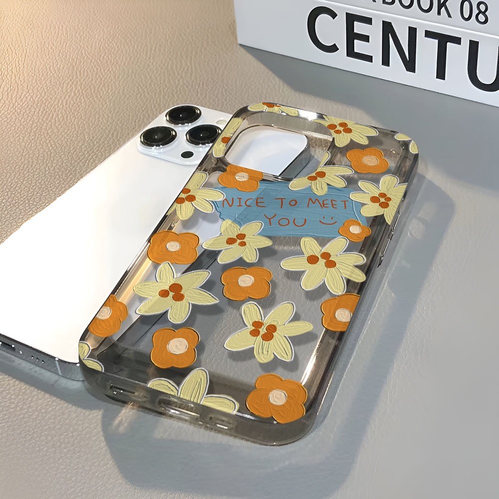 Ốp Điện Thoại Trong Suốt In Hình Hoa Thời Trang Cho iphone 14 pro max 11 13 12 7 8 Plus X XR XSMax
