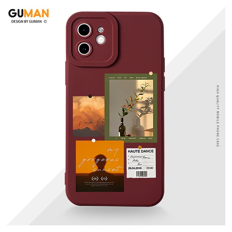 Ốp lưng GUMAN mềm chống bẩn thường trơn dễ thương đẹp độc lạ vintage Cho iPhone 17 16 15 14 13 12 11