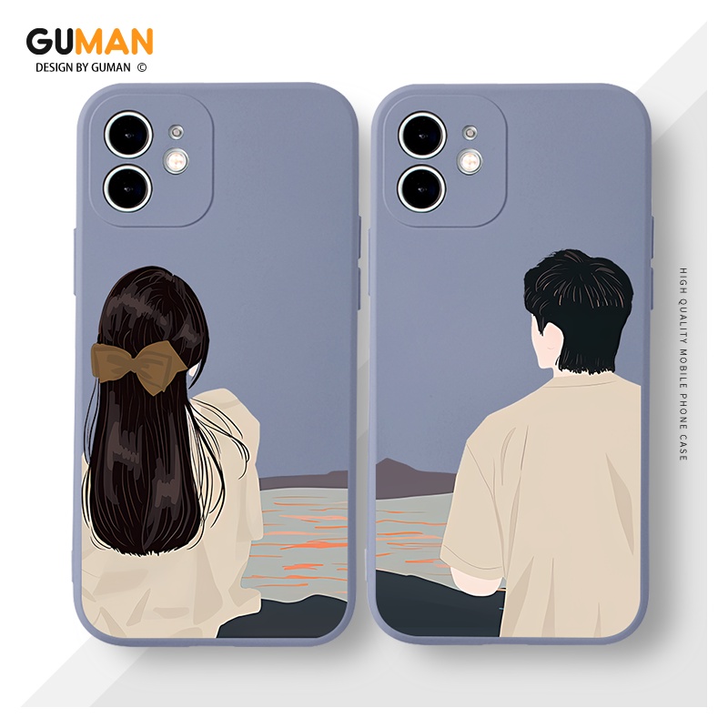 Ốp lưng GUMAN mềm chống bẩn thường cặp đôi dễ thương đẹp độc lạ Cho iPhone 17 16 15 14 13 12 11 Pro 