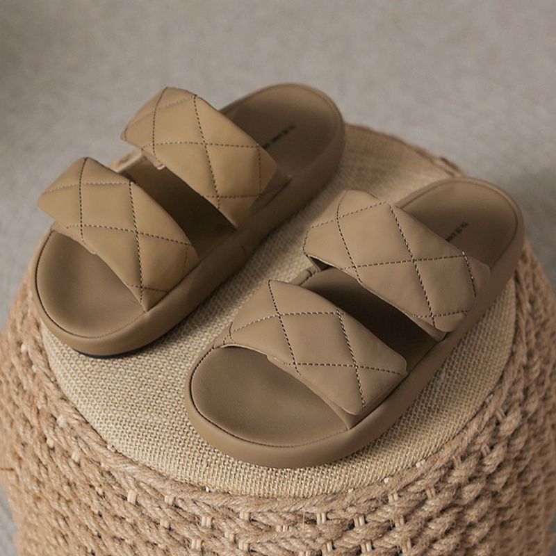 Hàng Có Sẵn Dép Sandal Muffin Đế Dày Phẳng Mùa Hè 2023 Phong Cách Retro Hợp Thời Trang Cho Nữ