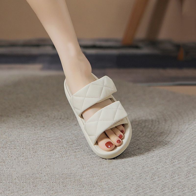 Hàng Có Sẵn Dép Sandal Muffin Đế Dày Phẳng Mùa Hè 2023 Phong Cách Retro Hợp Thời Trang Cho Nữ