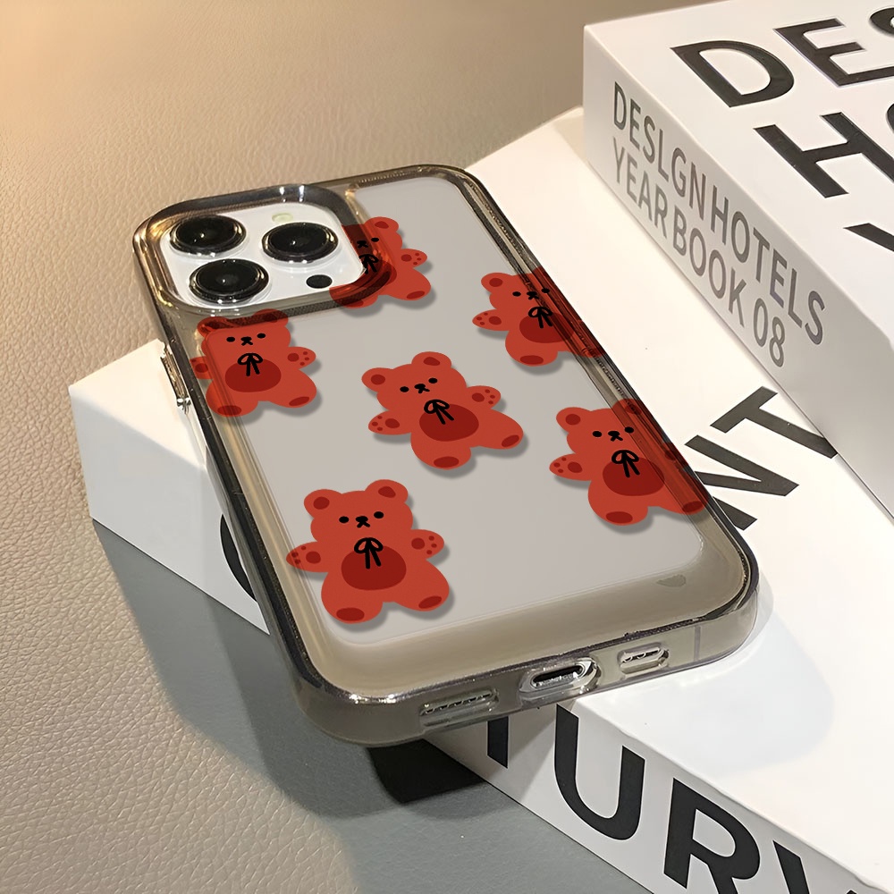 Ốp Điện Thoại Trong Suốt Hình Gấu Nâu Cho iphone 14 pro max 11 13 12 7 8 Plus X XR XSMax