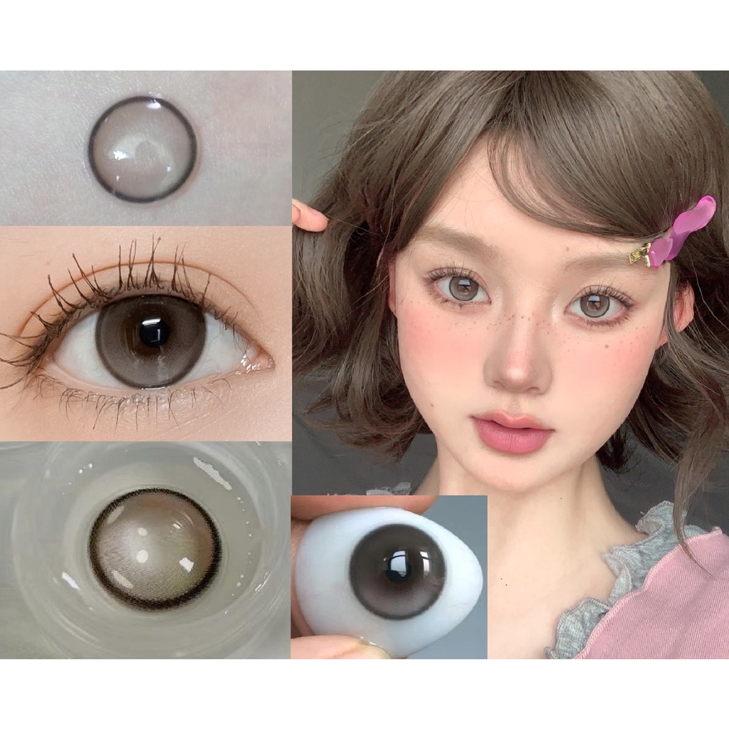 (2023.Aug.14th) mtkke series, thương hiệu lr, kích thước lớn, 14.40mm, (cấp 0-8.00), kính áp tròng sử dụng hàng năm (xám)