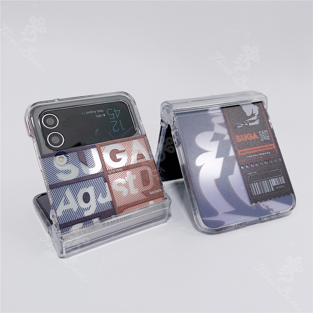 Ốp Điện Thoại Hình Vé SUGA AgustD Tour BTSS-7 Cho Samsung Zflip 3 Zflip 4 Zflip3 Zflip4