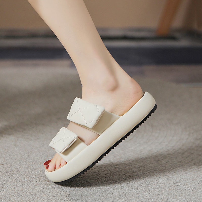 Hàng Có Sẵn Dép Sandal Muffin Đế Dày Phẳng Mùa Hè 2023 Phong Cách Retro Hợp Thời Trang Cho Nữ