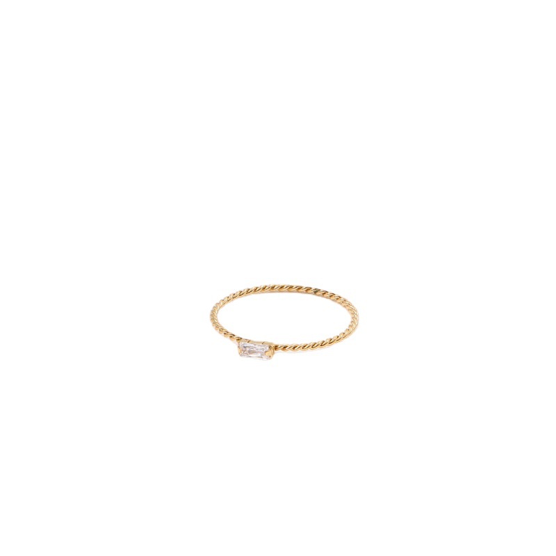 Nhẫn Mạ Vàng 18k Đính Đá Zircon Sang Trọng