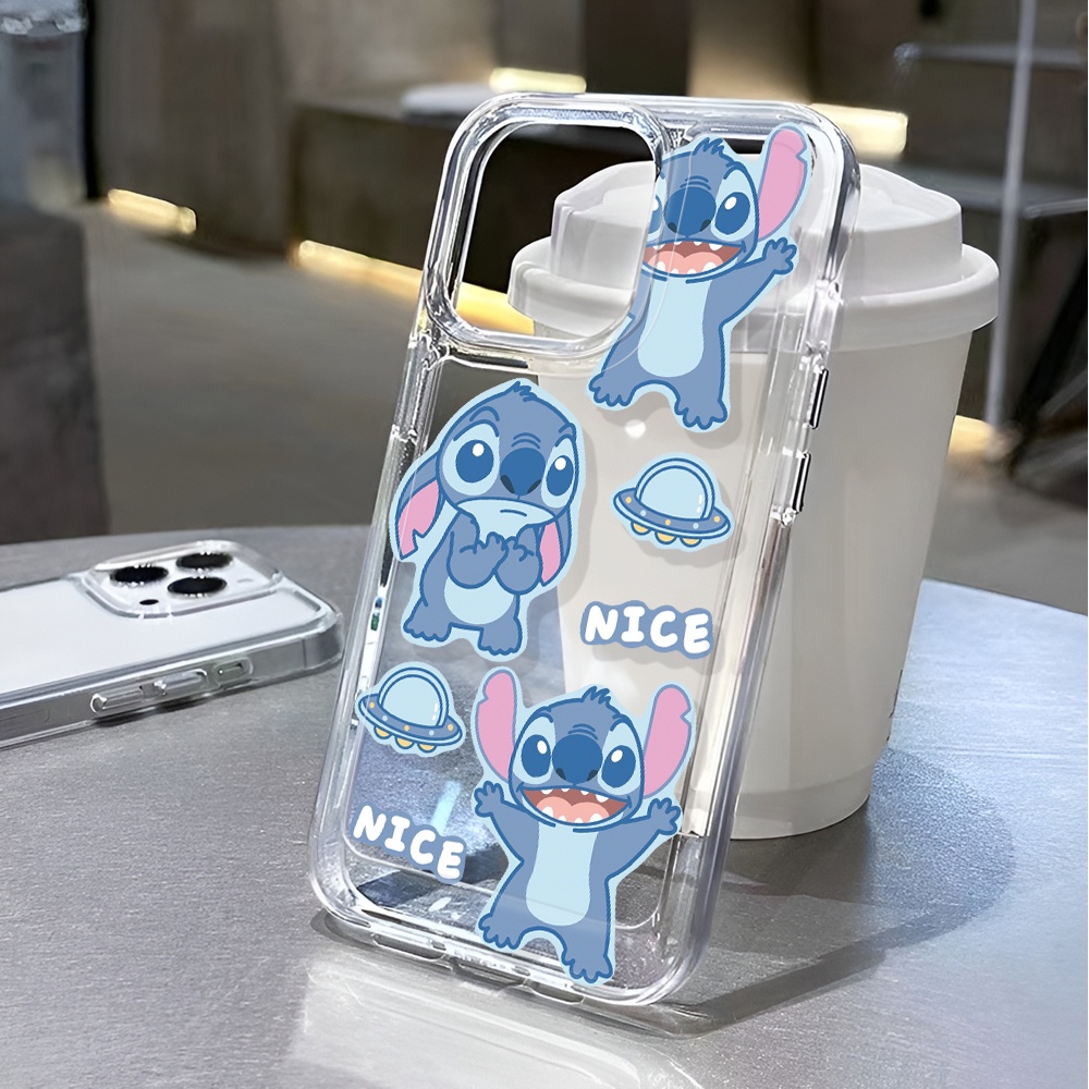 Ốp Điện Thoại Trong Suốt In Hình Stitch Cho iphone 14 pro max 11 13 12 7 8 Plus X XR XSMax
