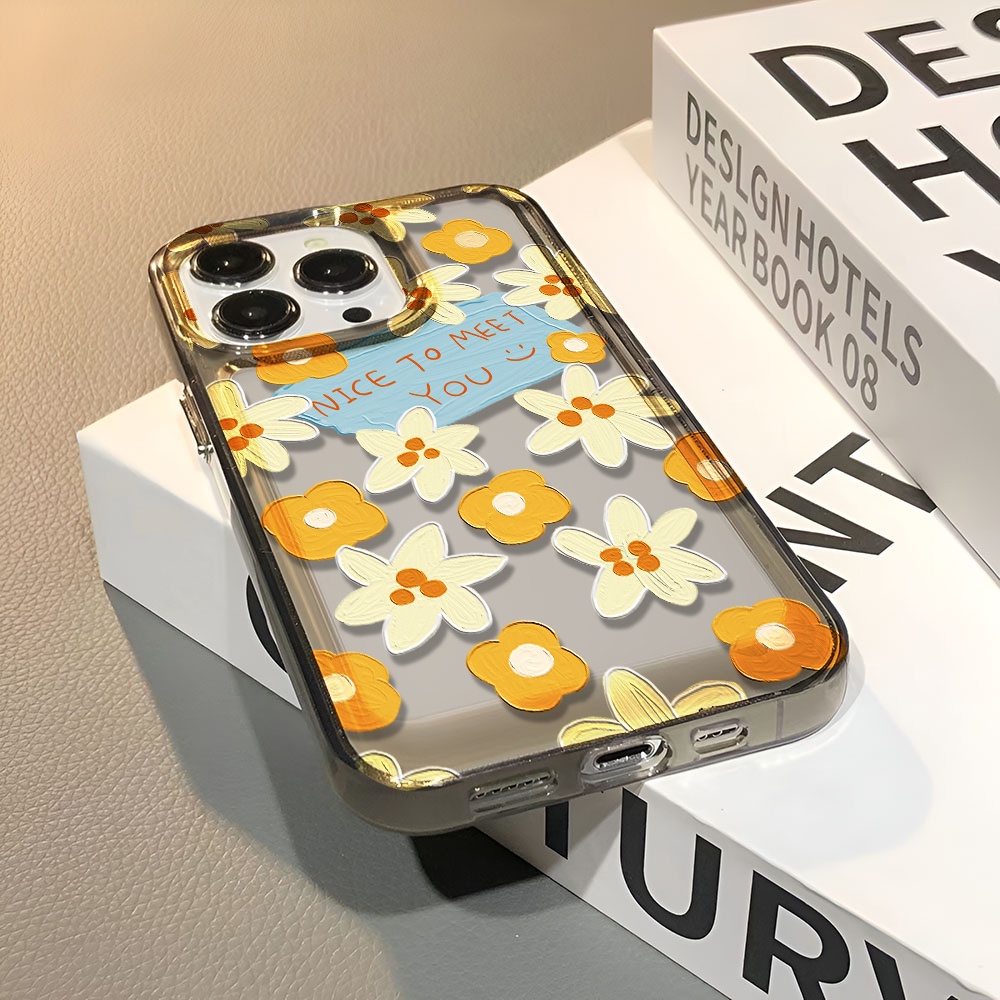 Ốp Điện Thoại Trong Suốt In Hình Hoa Thời Trang Cho iphone 14 pro max 11 13 12 7 8 Plus X XR XSMax
