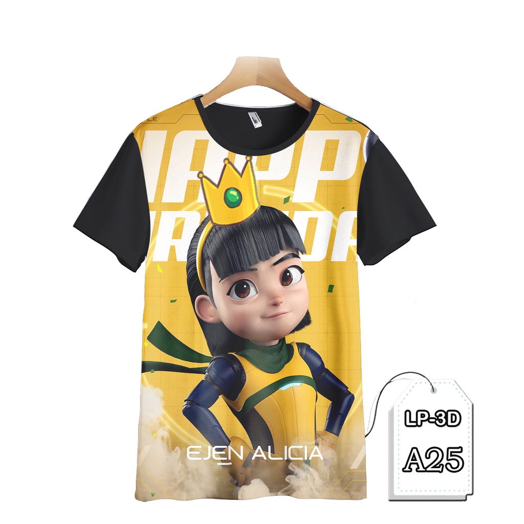 Ejen Ali ALICIA Áo Sơ Mi 3D Hoạt Hình Trẻ Em Phim Hoạt Hình Áo Sơ Mi LP3D-A25

