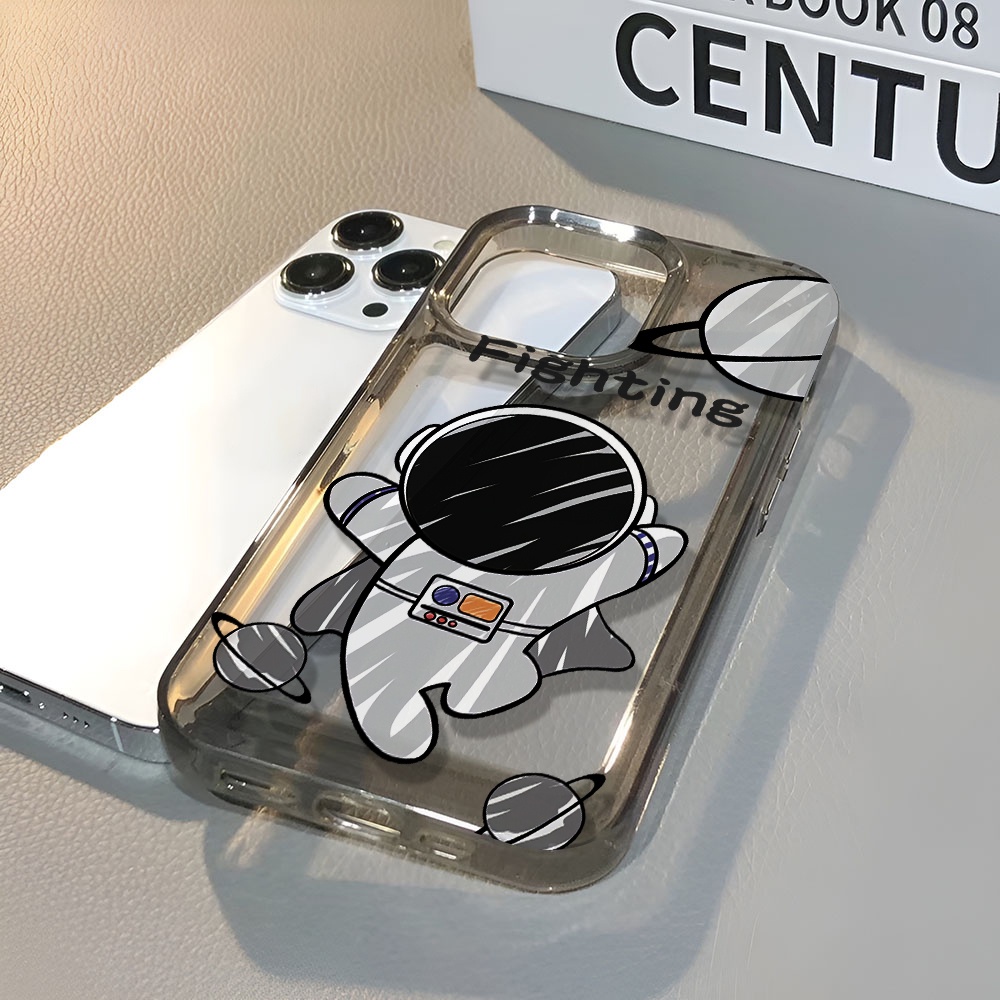 Ốp Điện Thoại Trong Suốt Hình Phi Hành Gia Bay Cho iphone 14 pro max 11 13 12 7 8 Plus X XR XSMax