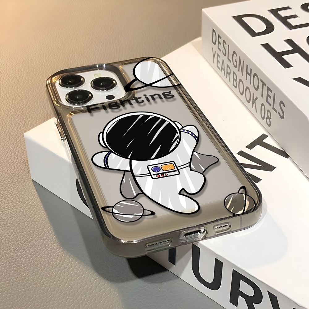 Ốp Điện Thoại Trong Suốt Hình Phi Hành Gia Bay Cho iphone 14 pro max 11 13 12 7 8 Plus X XR XSMax