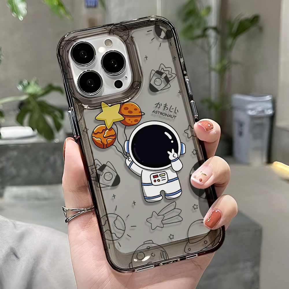 Ốp Điện Thoại Tpu Trong Suốt In Hình Nhà Du Hành Vũ Trụ Cho iphone 14 pro max 11 13 12 7 8 Plus X XR XSMax