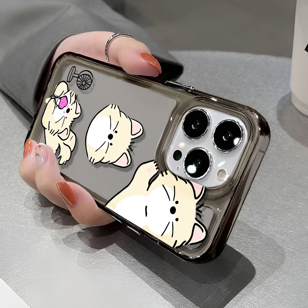 Ốp Điện Thoại Trong Suốt In Hình Mèo Hoạt Hình Cho iphone 14 pro max 11 13 12 7 8 Plus X XR XSMax
