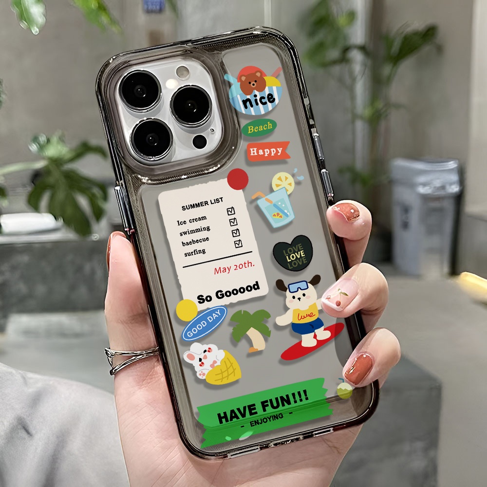 Ốp Điện Thoại Trong Suốt In Hình Gấu Hoạt Hình Cho iphone 14 pro max 11 13 12 7 8 Plus X XR XSMax
