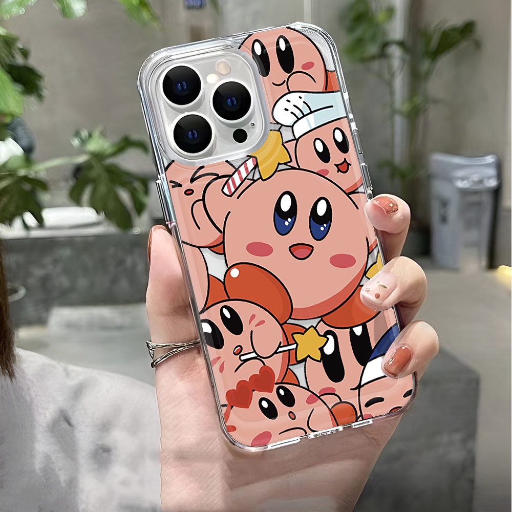 Ốp Điện Thoại Trong Suốt Họa Tiết Hoạt Hình kirby Dễ Thương Cho iphone 14 pro max 11 13 12 7 8 Plus X XR XSMax