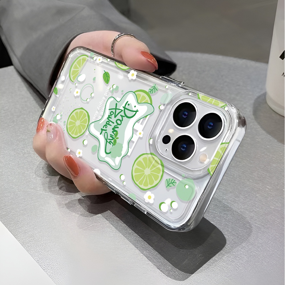 Ốp Điện Thoại Trong Suốt In Hình Quả Chanh Cho iphone 14 pro max 11 13 12 7 8 Plus X XR XSMax